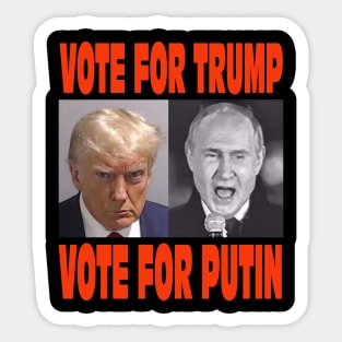 Trump and Putin side by side Sticker